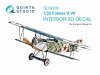 Quinta Studio QD32239 Fokker D.VII 3D-Printed & coloured Interior on decal paper (Wingnut Wings) 1/32